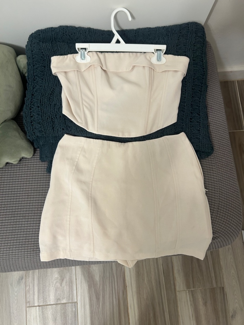 Boutique Strapless Corset Top and Mini Skirt Set